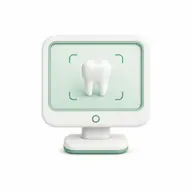 Ícone de escaneamento odontológico digital.