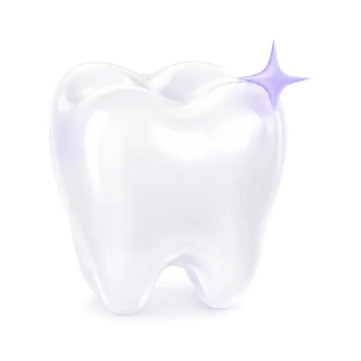 Ilustração de dente representando clareamento dental.